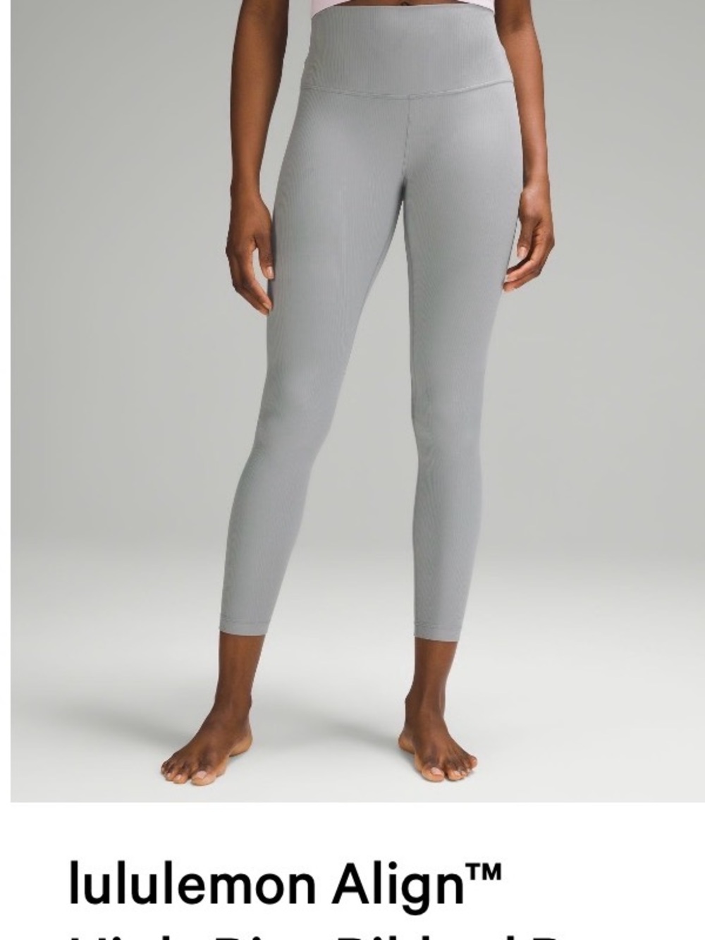 lululemon athletica Align™ High-Rise Ribbed Legging — Light Gray